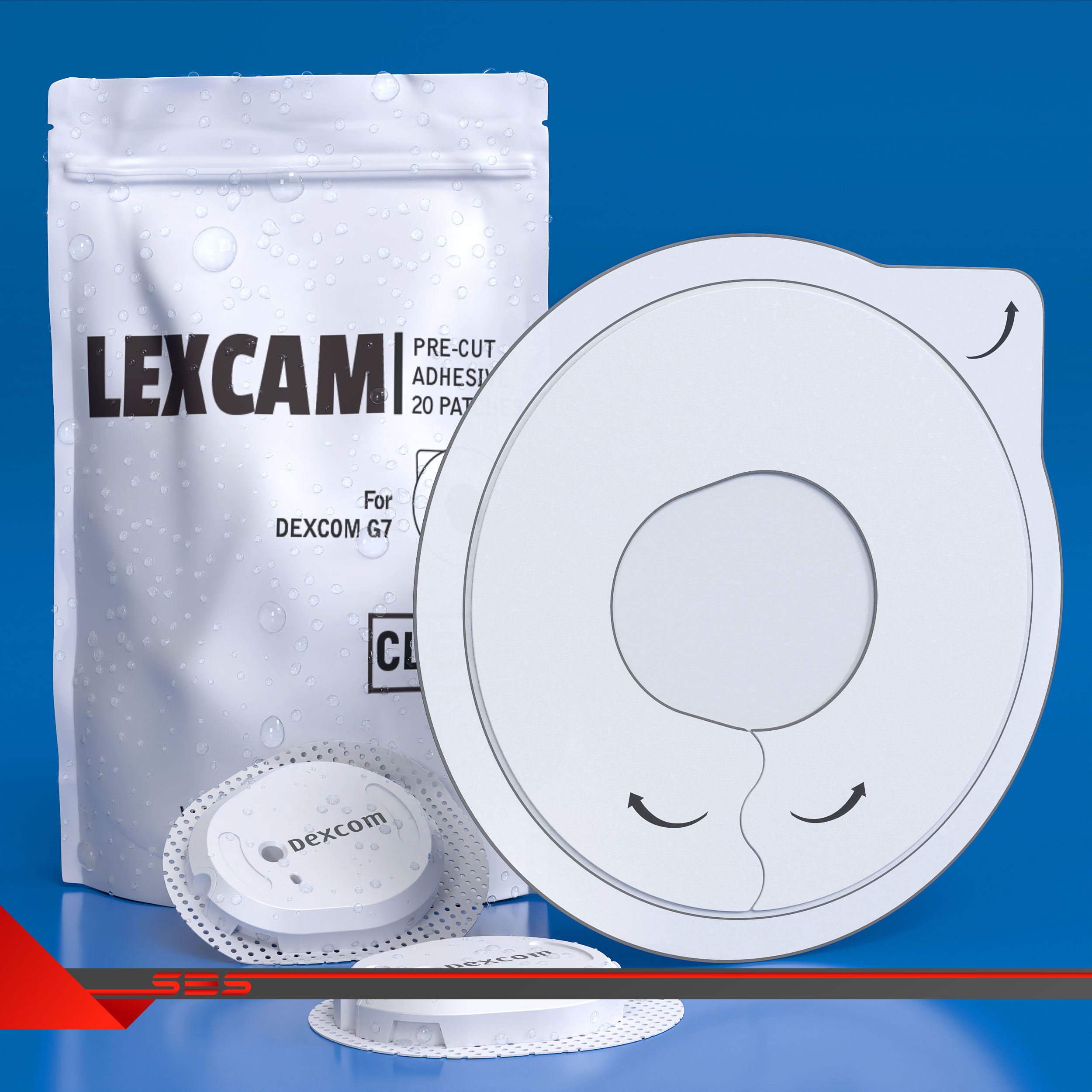 Клейкий патч для Dexcom G6 (for Lexcam)