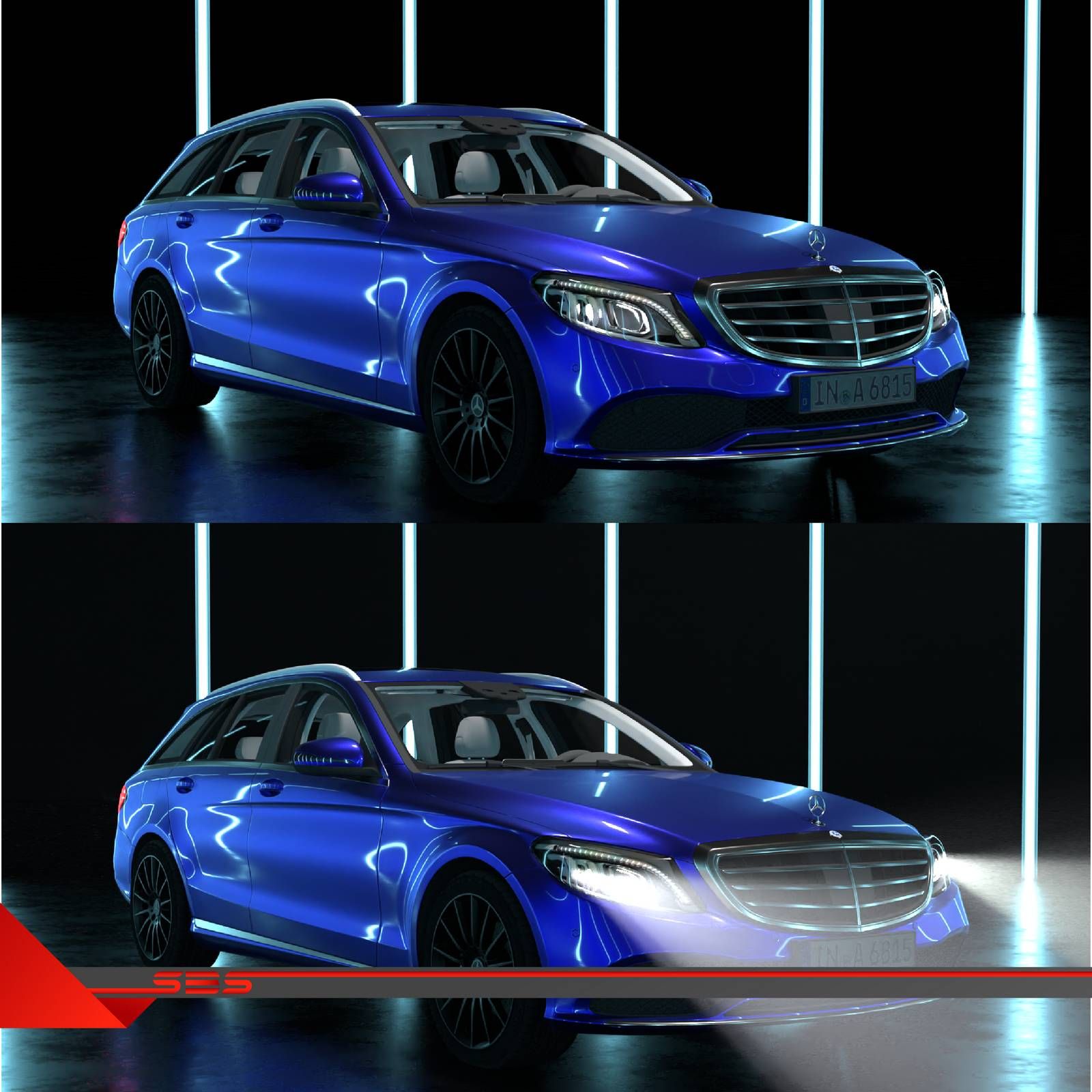 Визуализация авто света